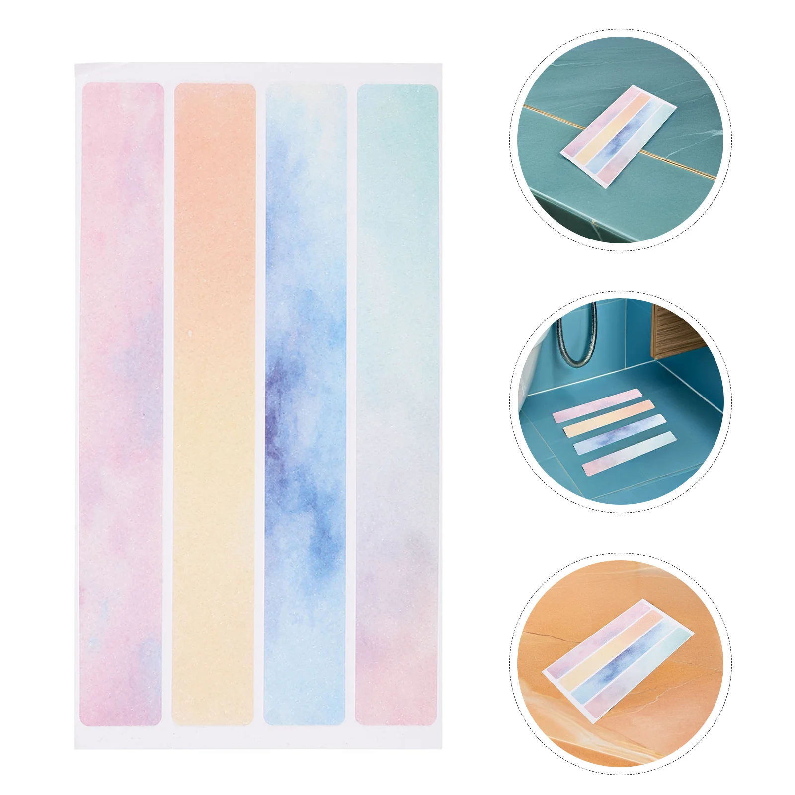 

2Sets Non Slip Bathtub Stickers Colorful Adhesive Decals Anti Skid Bathroom Floor Safety Strips Showers Tubs Ladders