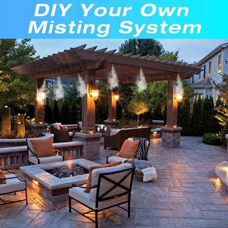 

10 шт. распылительных форсунок из ПВХ 1/2 дюйма для систем туманообразования на открытом воздухе, соединительные элементы из ПВХ с распылительной насадкой