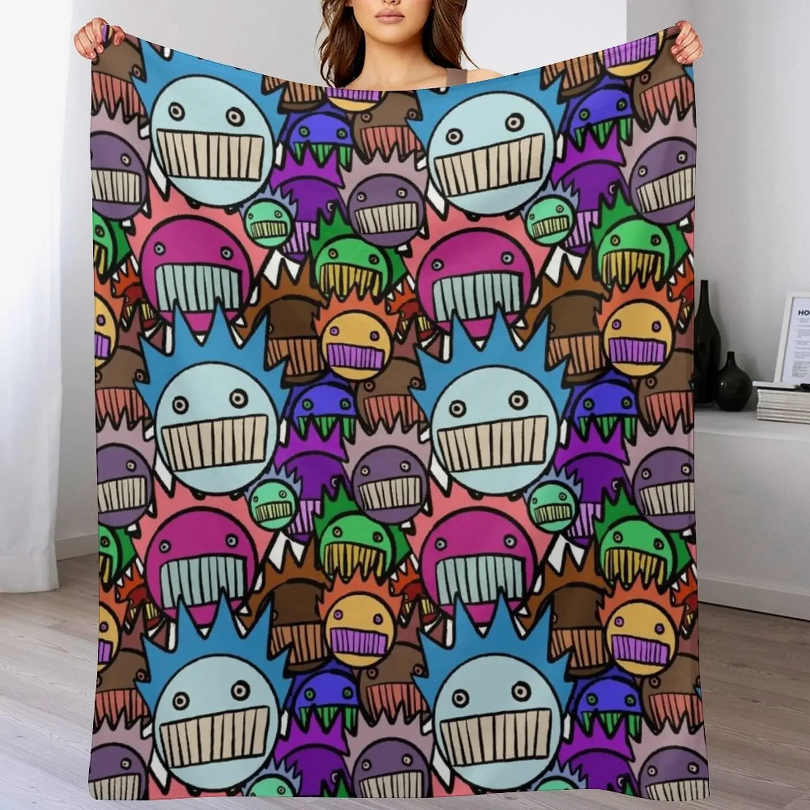 

Boognish rainbow Throw Blanket valentine gift ideas Bed covers Blankets