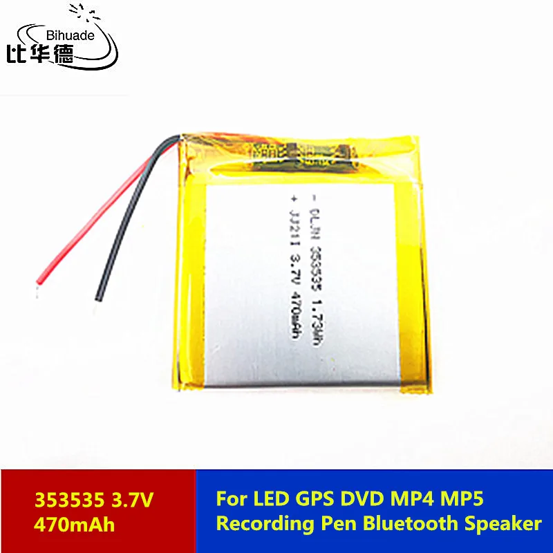 Liter energy battery 3.7V 470mah 353535 Lithium Polymer LiPo Rechargeable Battery For LED GPS DVD MP4 MP5 Recording Pen Bluetoot