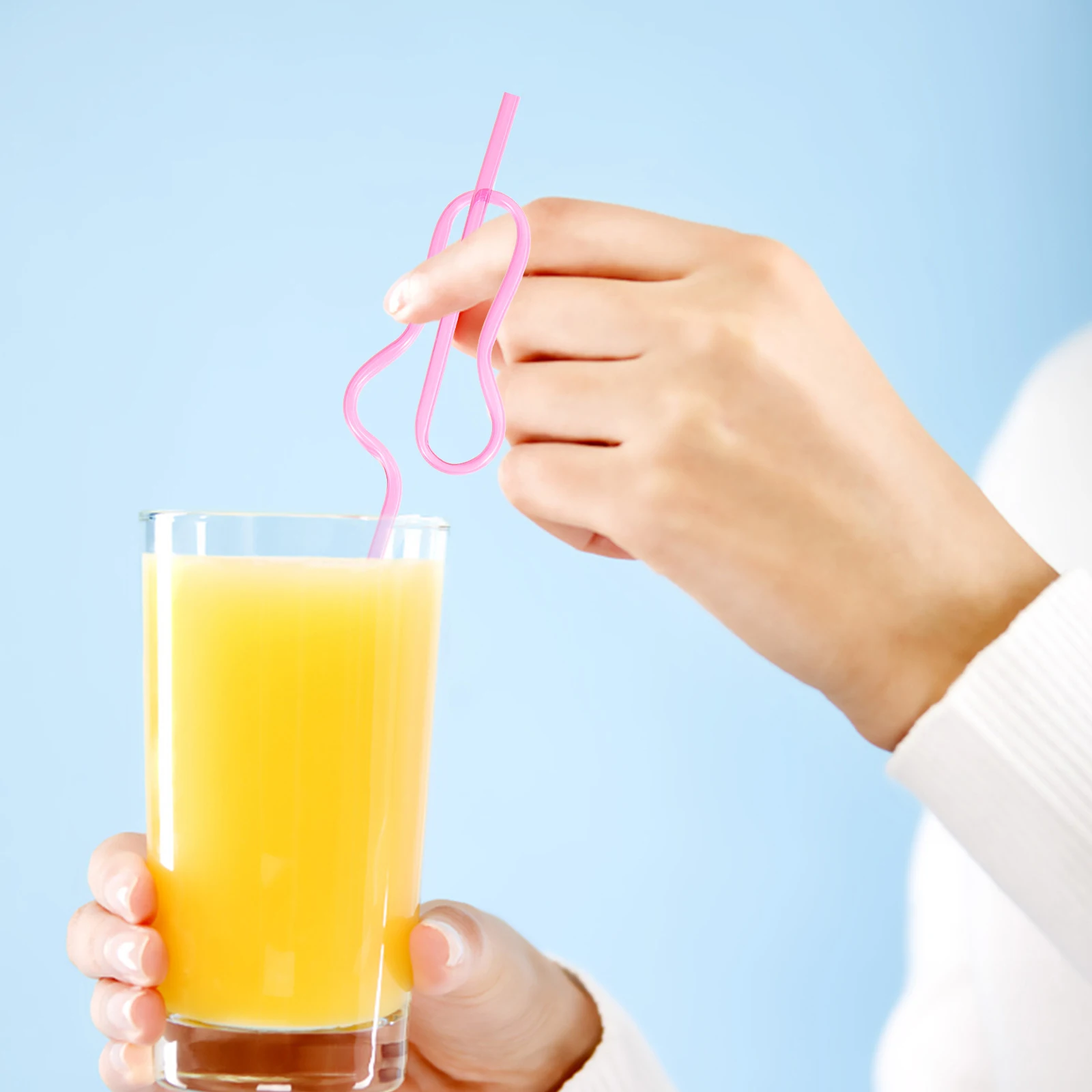

1 set Bride Bachelorette Party Straws Reusable Wedding Supplies Colorful Decorative Curly Drinking Juice Beverage
