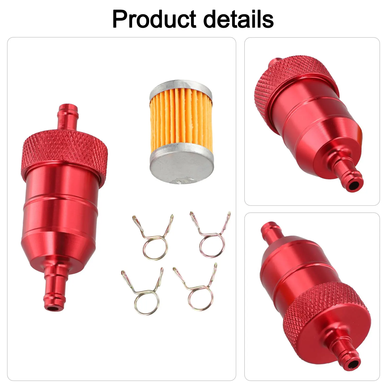 8MM Fuel Filter Inline Filter Protection For Engine Resilient Construction Fuel Filter Length 75mm For Performance Upgrade