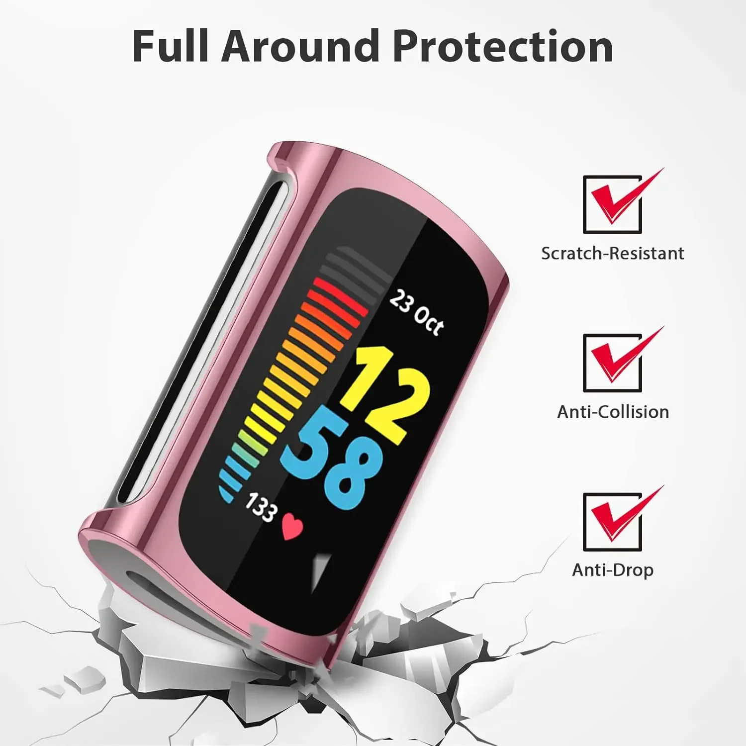 واقي شاشة لهاتف Fitbit Charge 6، غطاء حماية من مادة TPU لملحقات حافظات حماية Fitbit Charge 5 Charge6 #3