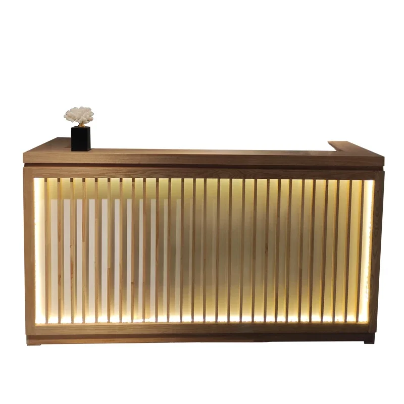 Schreibtisch aus gehärtetem Glas, Bürotisch, Spiegelmitte, Acryl, Rednerpult, Kirche, Friseur, Empfangsmöbel, weiß, einfache Spa-Bar