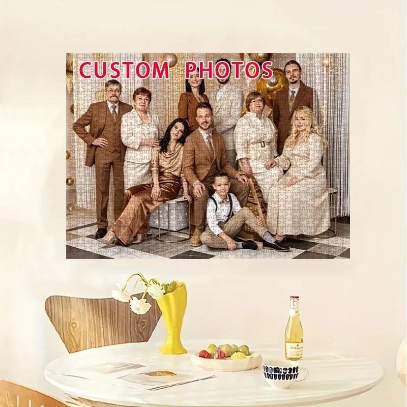 35/300/500/1000pcs Personalized Custom Photo Puzzle Wedding Photos DIY Photo Puzzle Portrait Handmade Birthday Gift