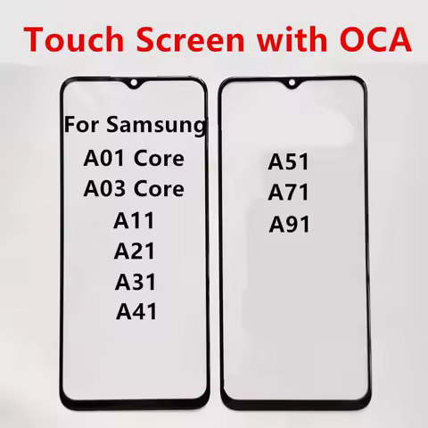 Touch Screen For Samsung Galaxy A01 A03 Core A11 A21 A31 A41 A51 A71 A91 Front Glass Panel LCD Display Outer Repair Parts + OCA