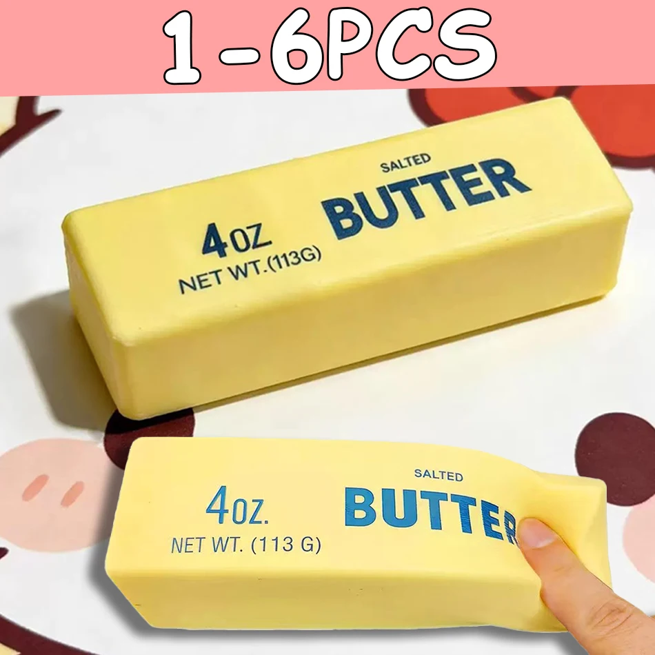 HOT In Stock Butter Stick Squishy Toy Slow Rising Squeeze Toy Butter Bar Brick Squishy Fidget Toy Anti Stress Release Relax Gift