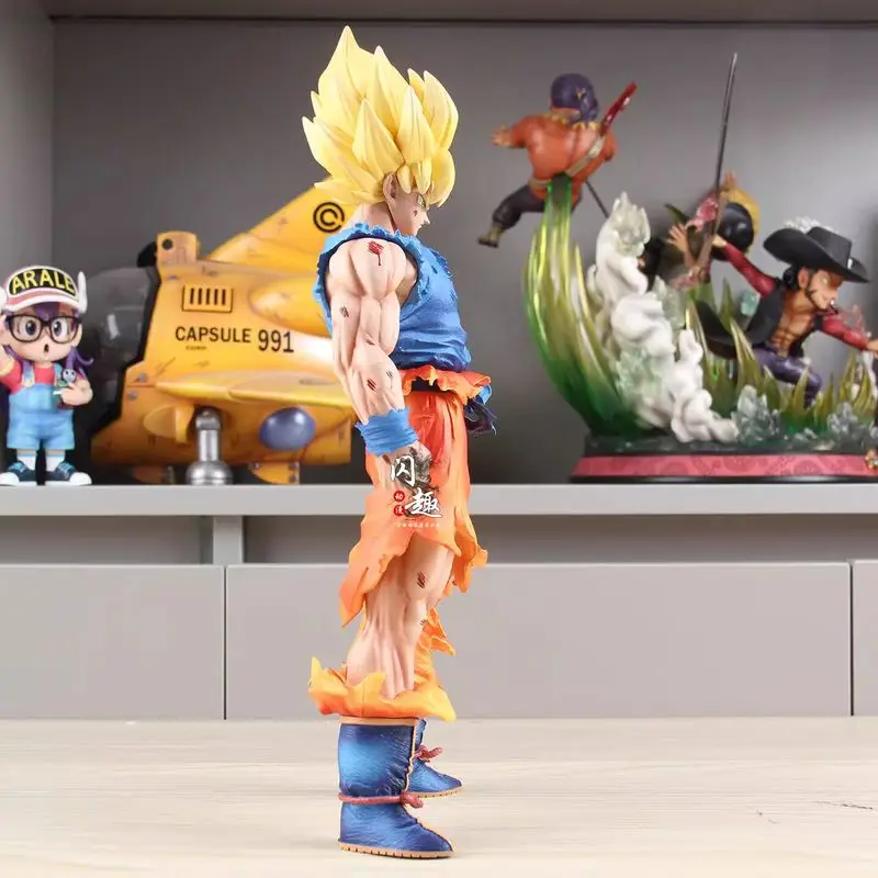 32cm Son Goku modelo Dragon Ball Z figura de acción Manga Super Saiyan figurita de juguete Anime SSJ GK estatua Figuras adornos regalo para niños