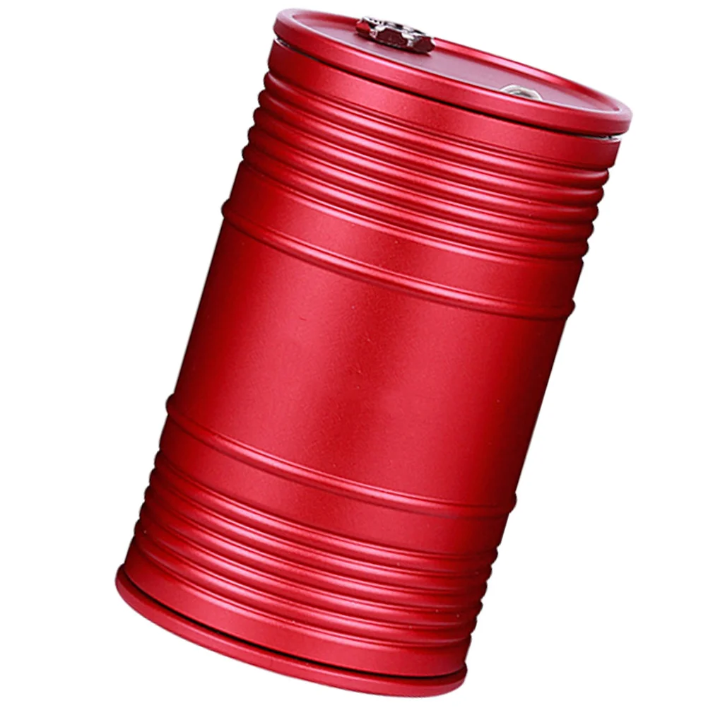 Household Car Ashtray Office Trash Can with Lid Aluminum Alloy Smokeless Indoor