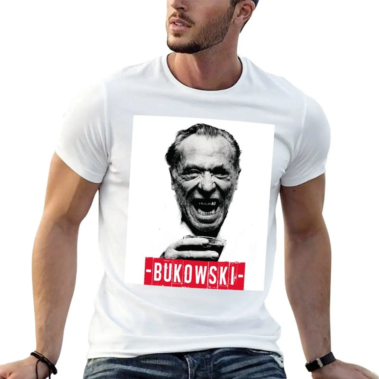 bukowski T-Shirt man t shirt cotton high quality essential t shirt t shirts for man cotton soft T-shirt