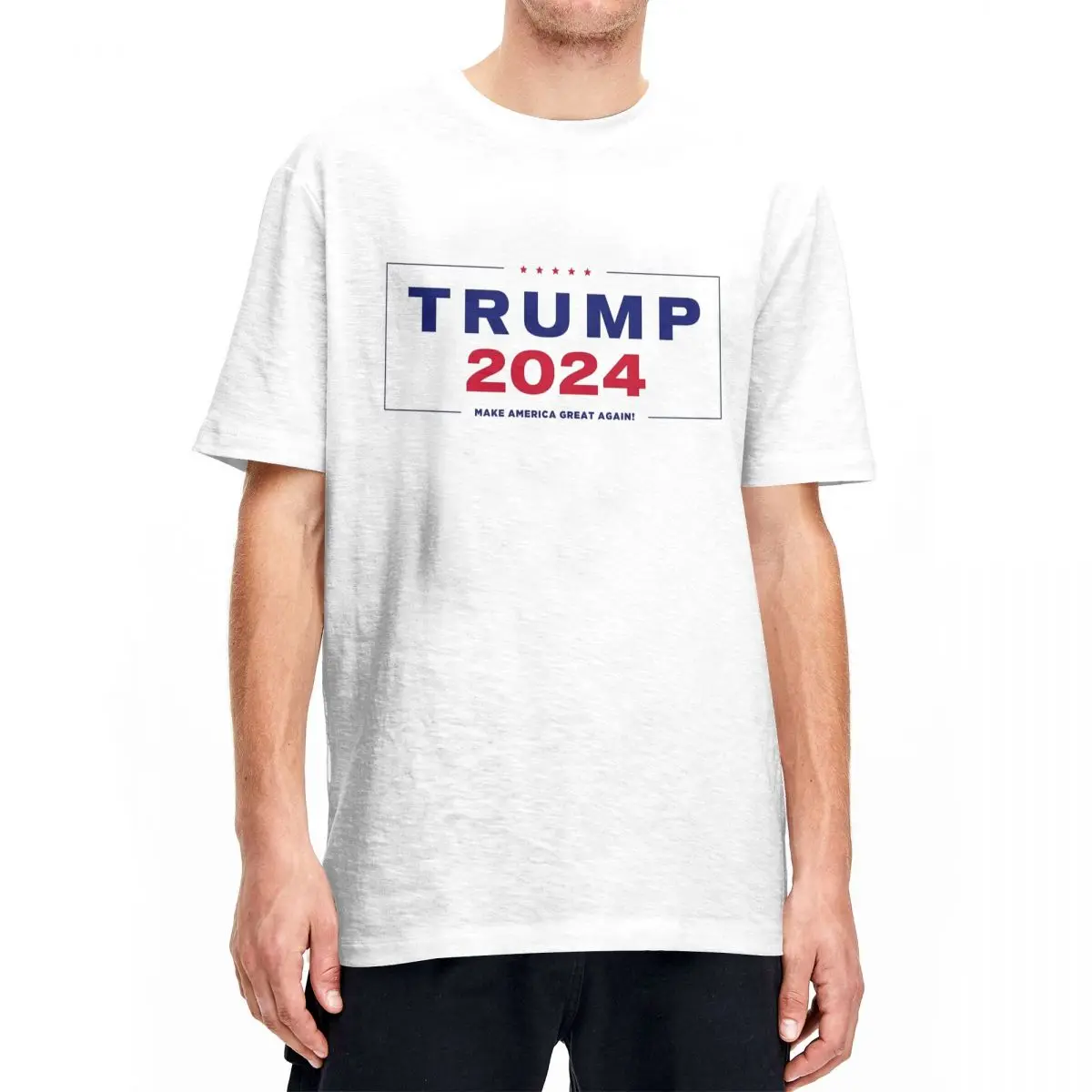 Trump 2024 USA T Shirt Beach Independence Day Y2K Casual T-Shirts 100 Cotton Harajuku Tshirt For Mens Short-Sleeved Top Tees