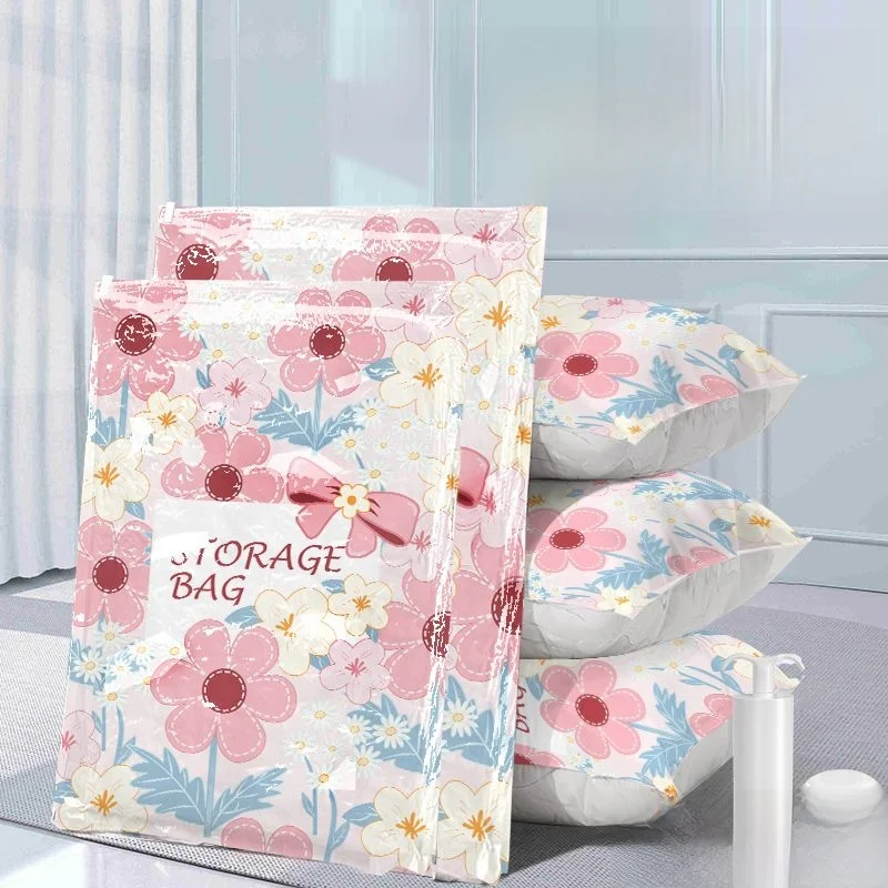 Thickened Vacuum Compression Bag for Dormitory Home Use Clothing Quilt Storage Bag Moisture Proof Mold Proof Pet Pe Material