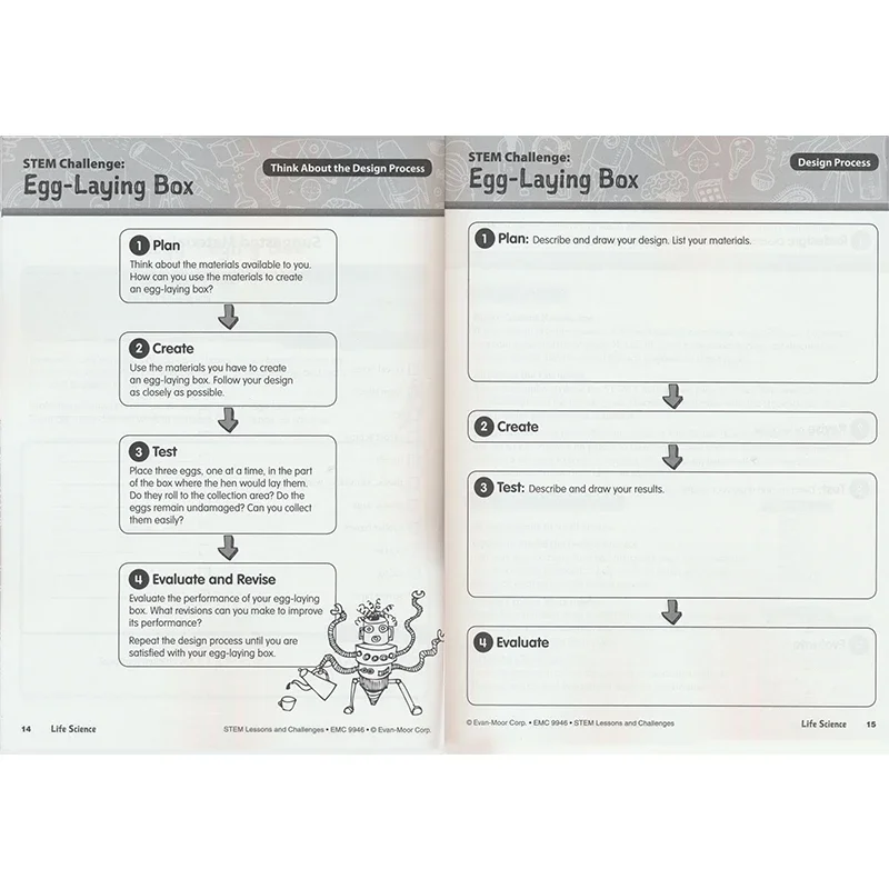 Evan-Moor Stem Lessons and Challenges, Grade 6 Workbook,aged 9 10 11 12, English book 9781629388663