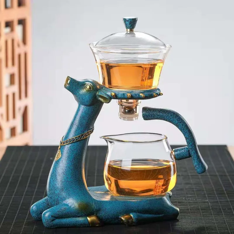 Lazy Person Tea Maker Yilu Youyou Semi-automatic Tea Set Magnetic Suction Tea Pot Automatic Creative Pot