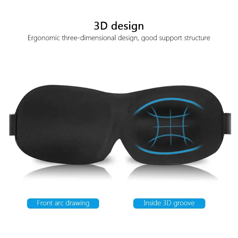 3D Sleep Mask, Sleep Aid, Soft Memory Foam Sleep Travel Mask, Light-Blocking Eye Mask, Deep Contour Sleep Mask for Men and Women, Suitable for Side Sleeping, Light-Blocking Eye Mask and Blindfold, Soft and Comfortable Eye Mask for Night Shifts, Travel, and Yoga Naps, Especially Suitable for Naps in the Office, Classroom, and Travel