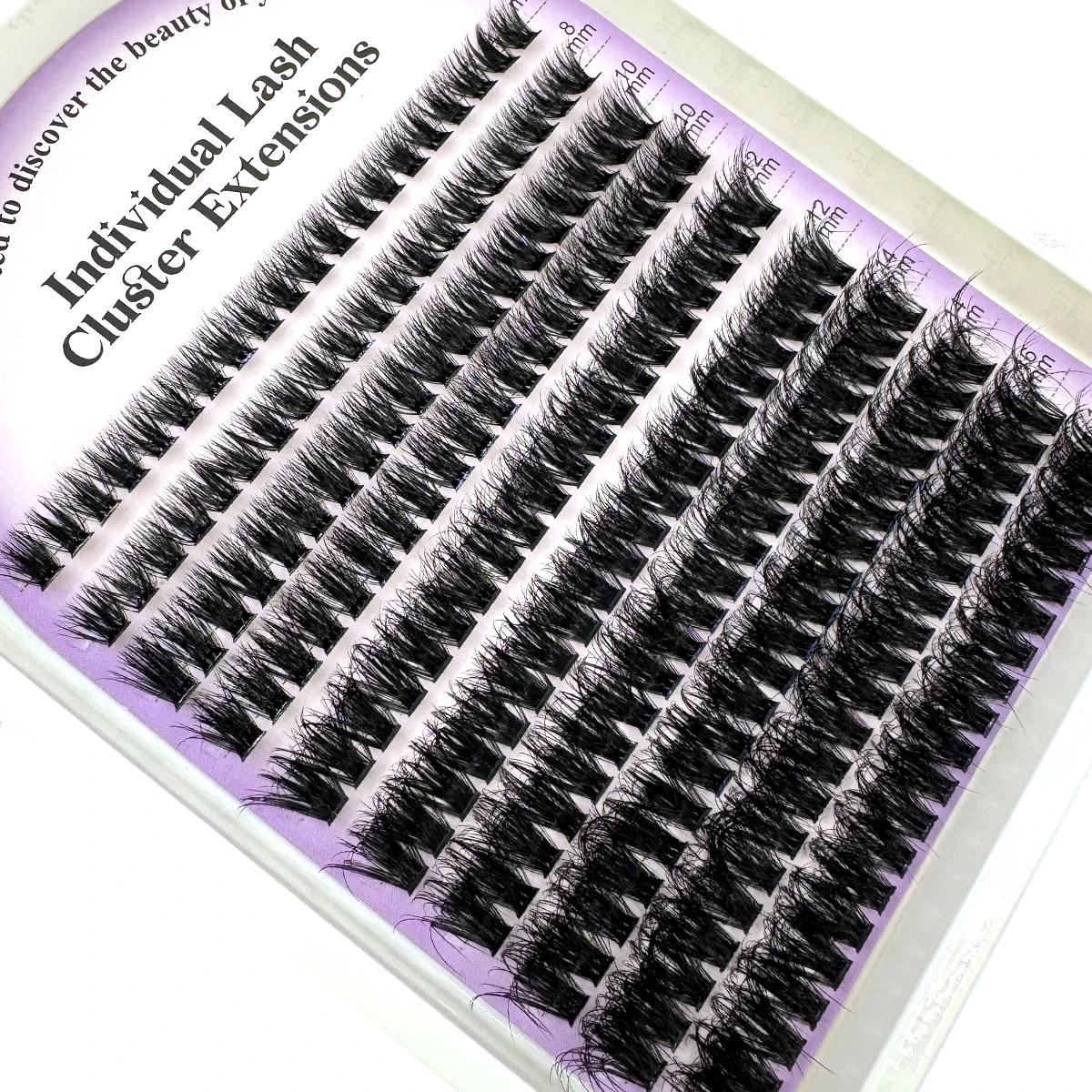10 Reihen 5D flauschige dicke Wimperncluster 60-160D D/DD Curl Wispy Einzelwimpern 8–16 mm Mix Wimpernverlängerungen Falsche Wimpern – Detail 2