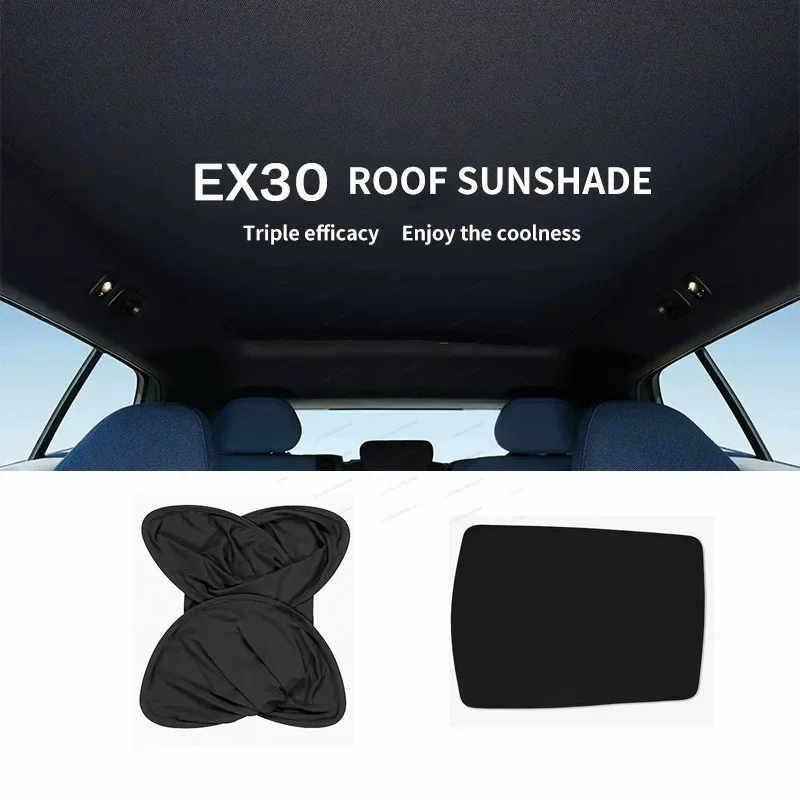 EX30 Car Windshield Sun Shade Cover skylight Window Sun Protection Curtain UV Ray Blocker Privacy Curtains