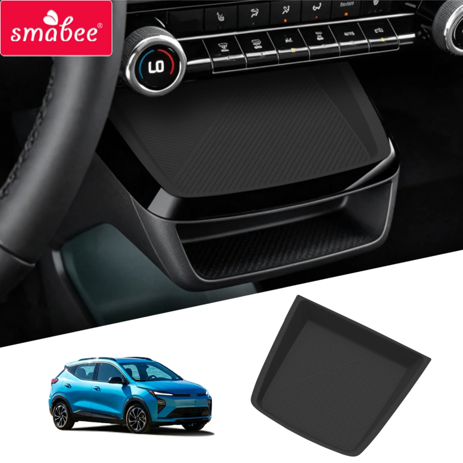 Smabee Left Drive for Chevrolet Chevy Bolt EV 2027+ Car Anti-slip Protective Mat Wireless Charging Pad Silicone Accessories