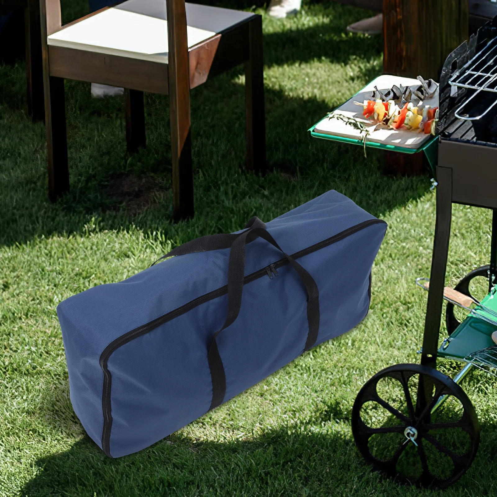 

Portable BBQ Tool Bag Grilling Item Storage Bag Oxford Cloth Durable Large Capacity Storage For Camping Outdoor Activities