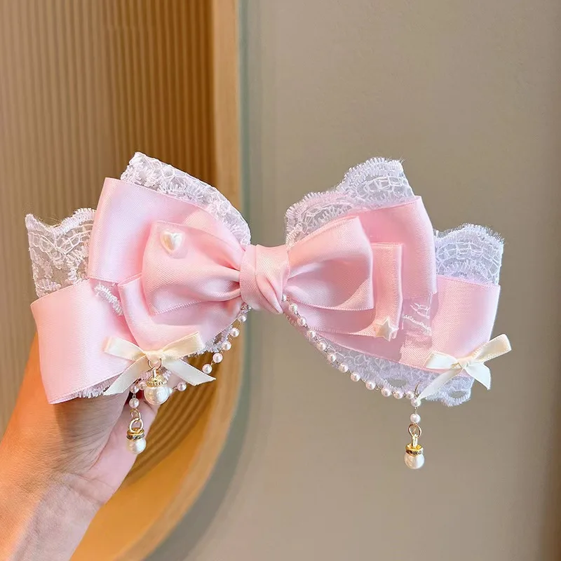 【1pcs】lolita hair clips 2024 children\'s hair accessories y2k aesthetic hair clips bow barrette Cute things Hairpins for girls