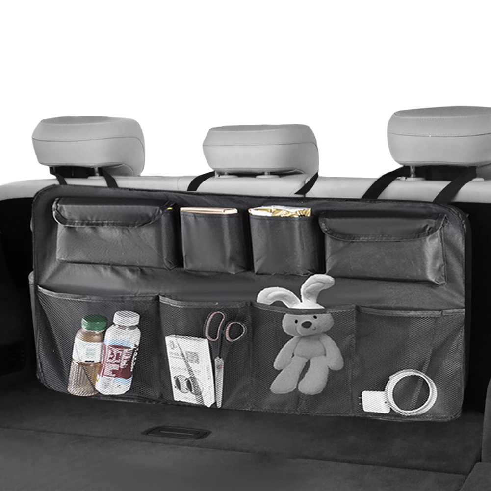 

Backseat Storage Bag Net Adjustable Multi-Pocket Car Trunk Storage Bag Oxford Backseat Hanging Car Organizer High Capacity