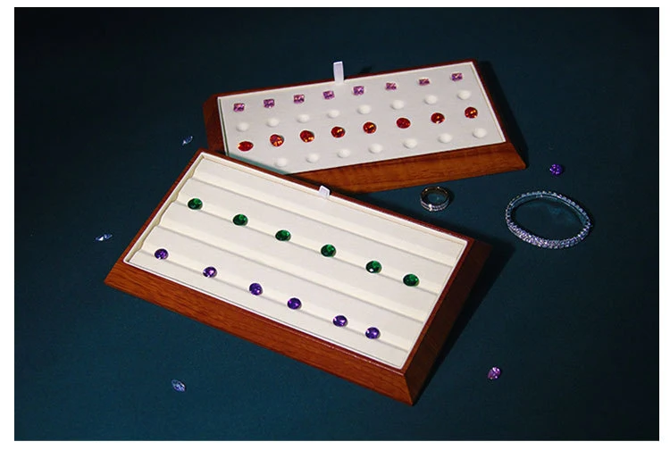 Detachable Diamond Jewelry Display Tray Gem Display Mat Jewelry Exhibitors Round Bead Gemstone Storage Tray Organizer