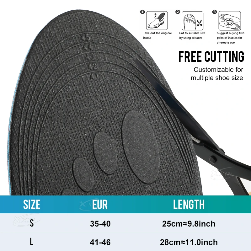 【Xxin】Arch Support Insole Orthopedic Insole Men Women Sport Shoe Insert Flat Foot Shoe Pad Size35-46