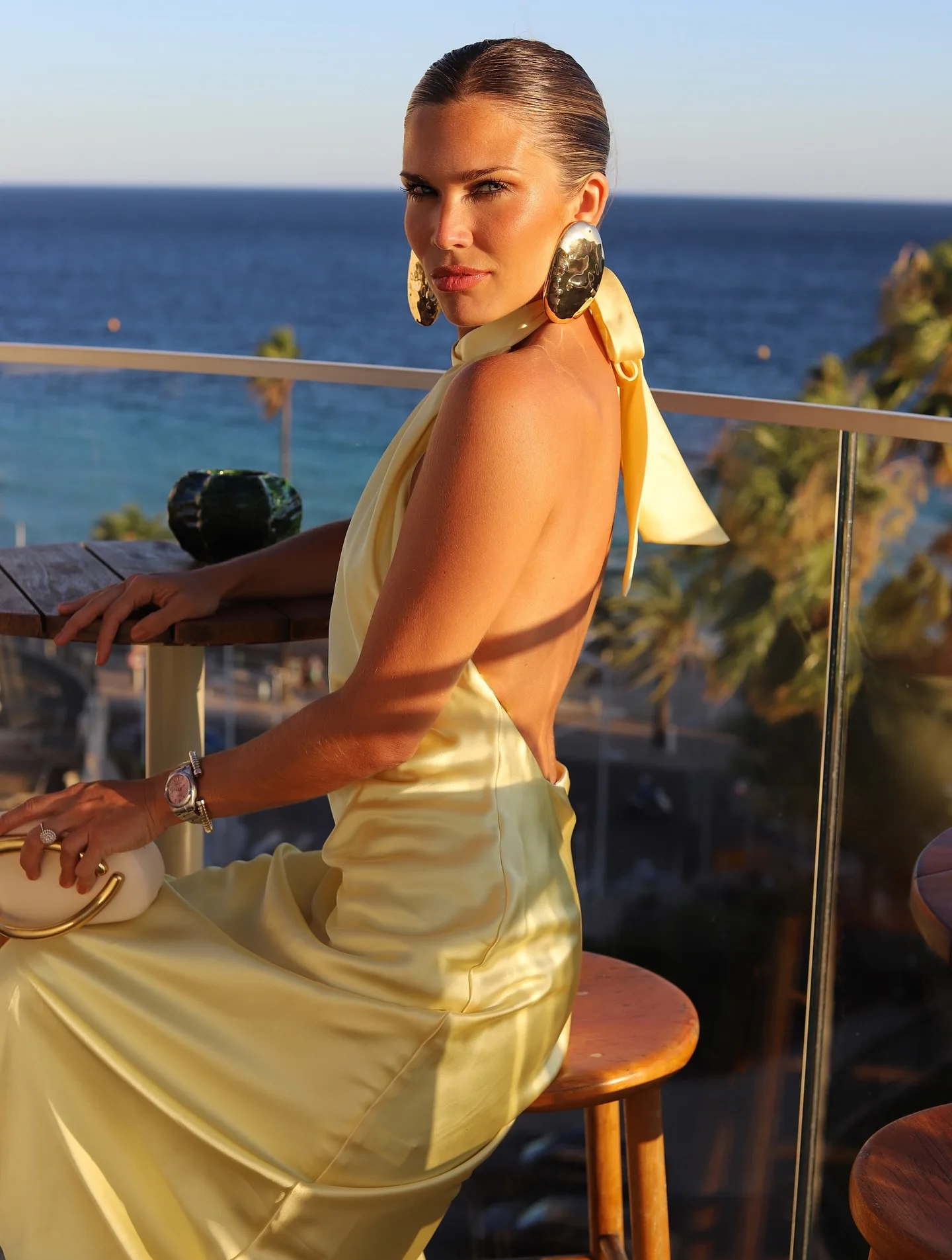 Hh feminino verão elegante cetim halter midi vestido sem mangas fora do ombro sem costas rendas até sólido festa de noite vestidos sexy