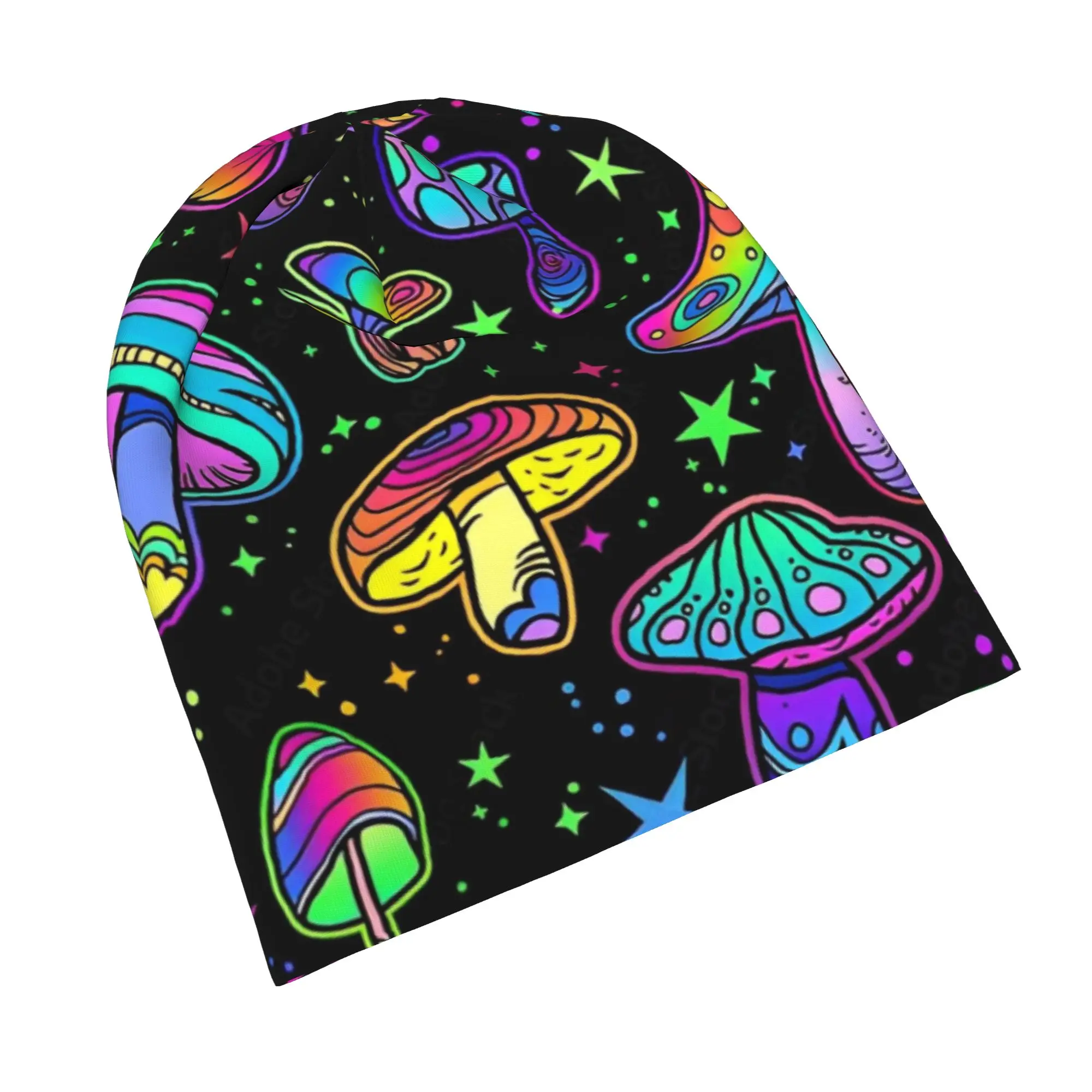 Magic Mysterious Mushrooms Caps  Goth Adult Outdoor Skullies Beanies Hat Spring Warm Dual-use Bonnet Hat