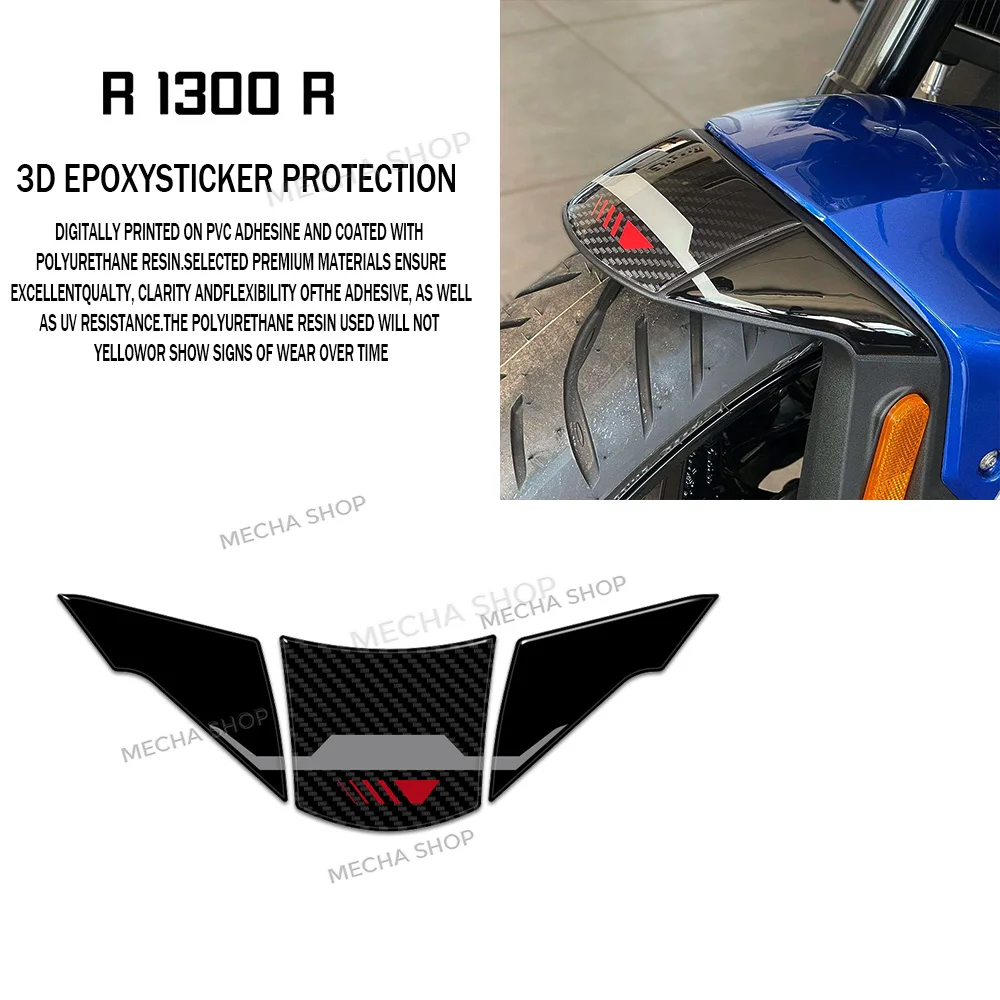 

For R 1300 R Stickers R1300R 2025-2026 Accessories Motorcycle Front Fender 3D Decal Protection