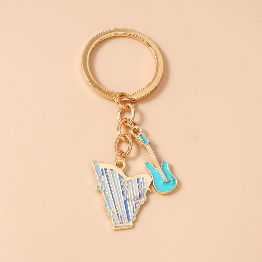 Neuer Musikinstrument-Schlüsselanhänger Violine Schlüsselring Anhänger für Frauen Mädchen Handtaschen-Deko DIY Handgemachter Schlüsselanhänger Geschenke – Detail 21