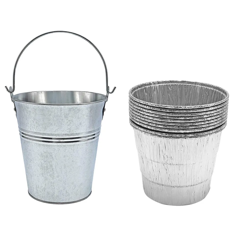 

Foil Drip Bucket Liner Barbecue Barrel Inner Set Grill Grease Catcher Container BBQ