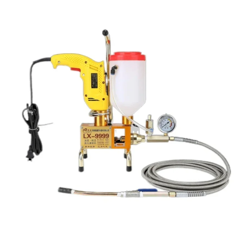 2.6L/Min Epoxy injection pump Epoxy / Polyurethane foam Grouting Machine Steel Hose concrete repair crack 999 high quality 910W