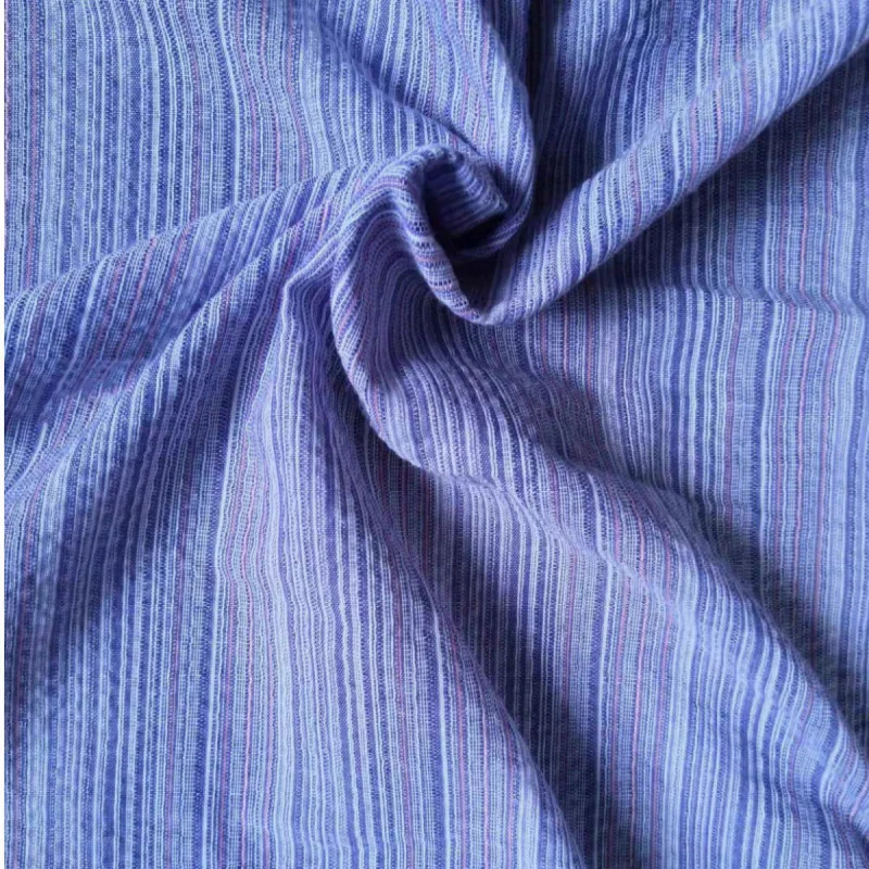 Linen Cotton Fabric Stripe Yarn Dyed for Clothing Shirt Dress Designer Handmade Diy Sewing Material Cloth By The Meter