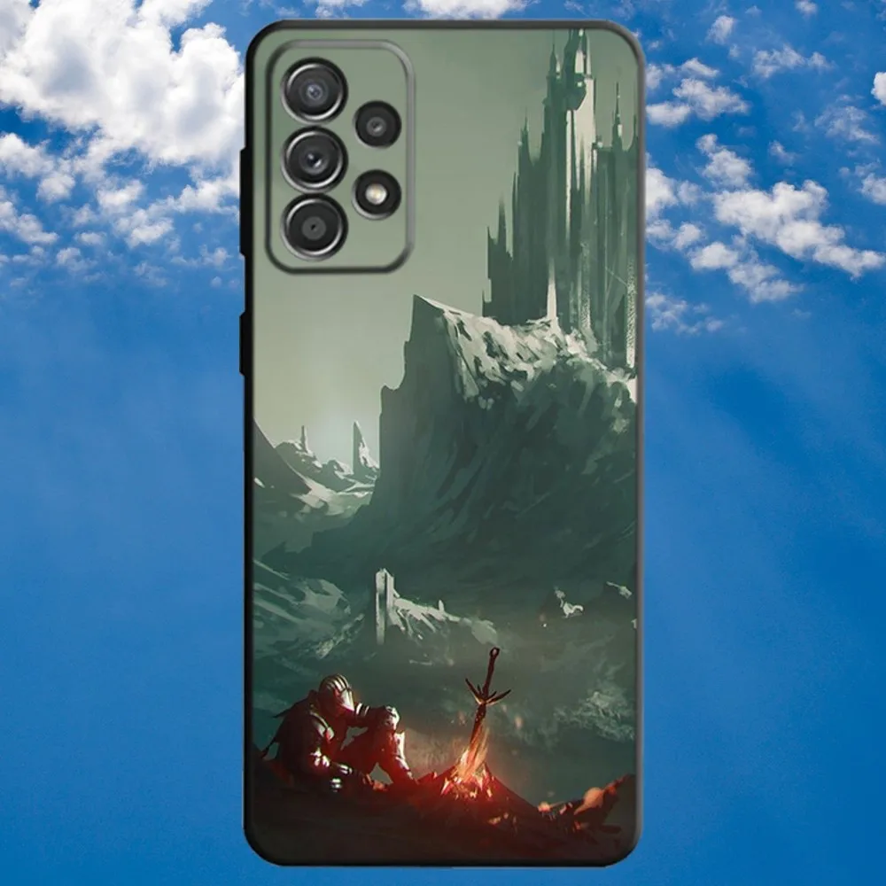 Game D-Dark S-Souls Phone Case For Samsung S21,S22 Ultra,S20,S30 plus,S22 plus,S23,S30 ultra 5G Soft Black Cover