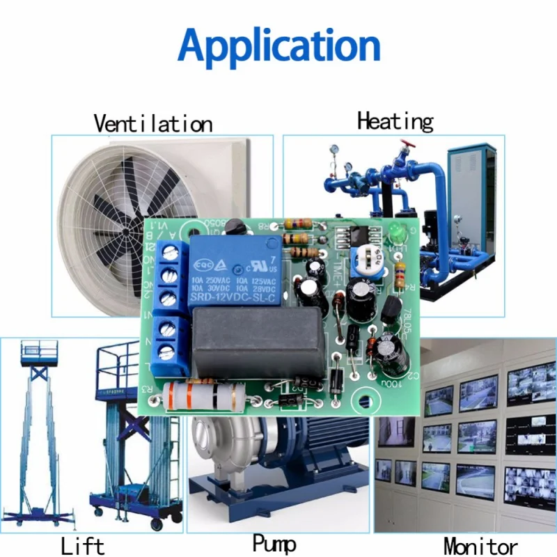 AC 220V Relay Module Switch Trigger Time Delay Circuit Timer Cycle Adjustable Timing Turn Off Board Timer Switch Module