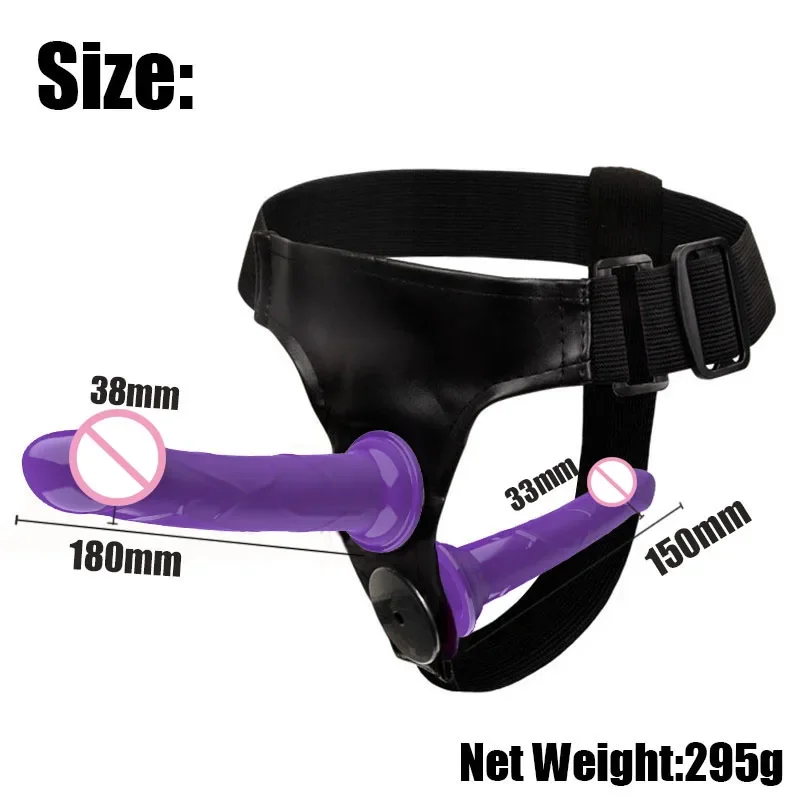 Couples Harness Strap-on with 2 Vibrations Realistic Dildos for Anal G-spot Stimulation Prostate Massager Adult Sex Toy for Wom - Image 4