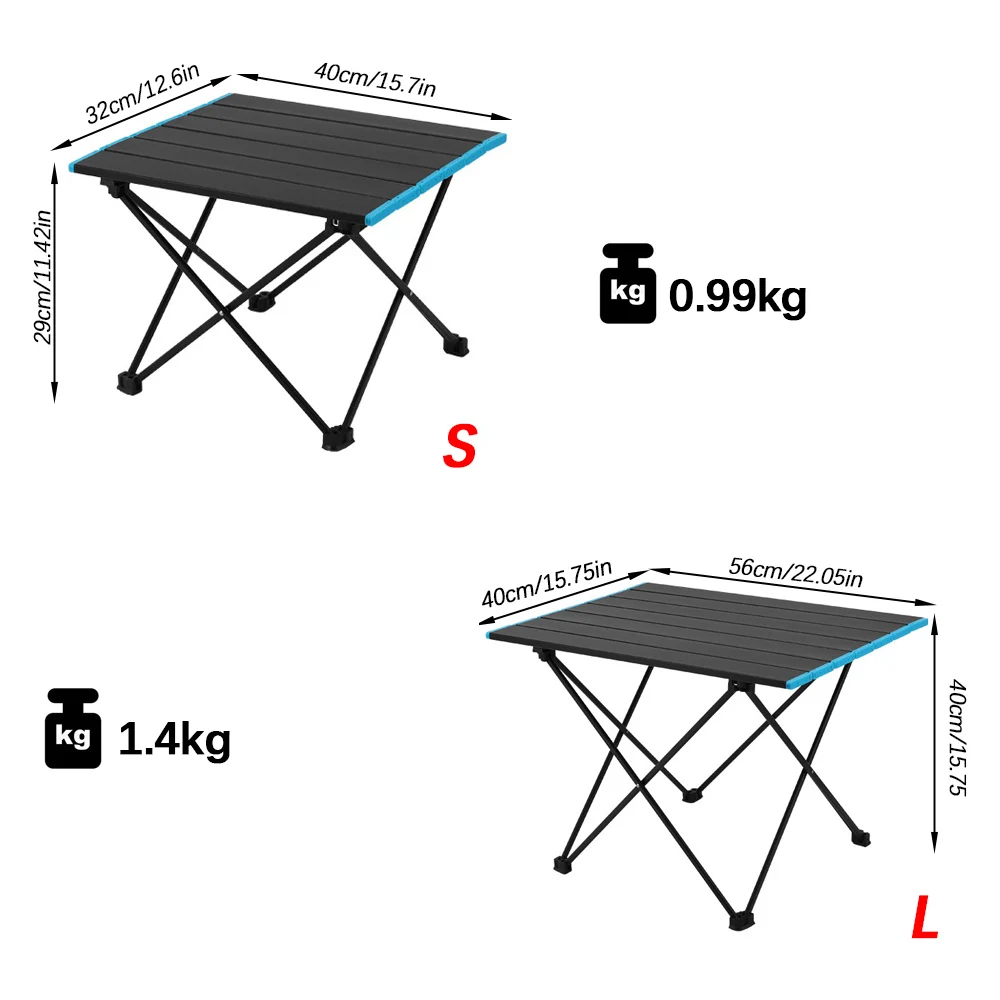 Imagem -03 - Alumínio Alloy Folding Camping Table Mochila para Churrasco ao ar Livre Mesa de Churrasco Durável Portátil Mobiliário de Computador