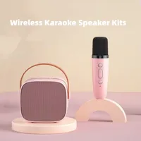 Mini Karaoke Machine Portable Speaker With 1-2 Wireless Microphone for Kids and Adults for Home KTV Birthday Party Holiday Gifts