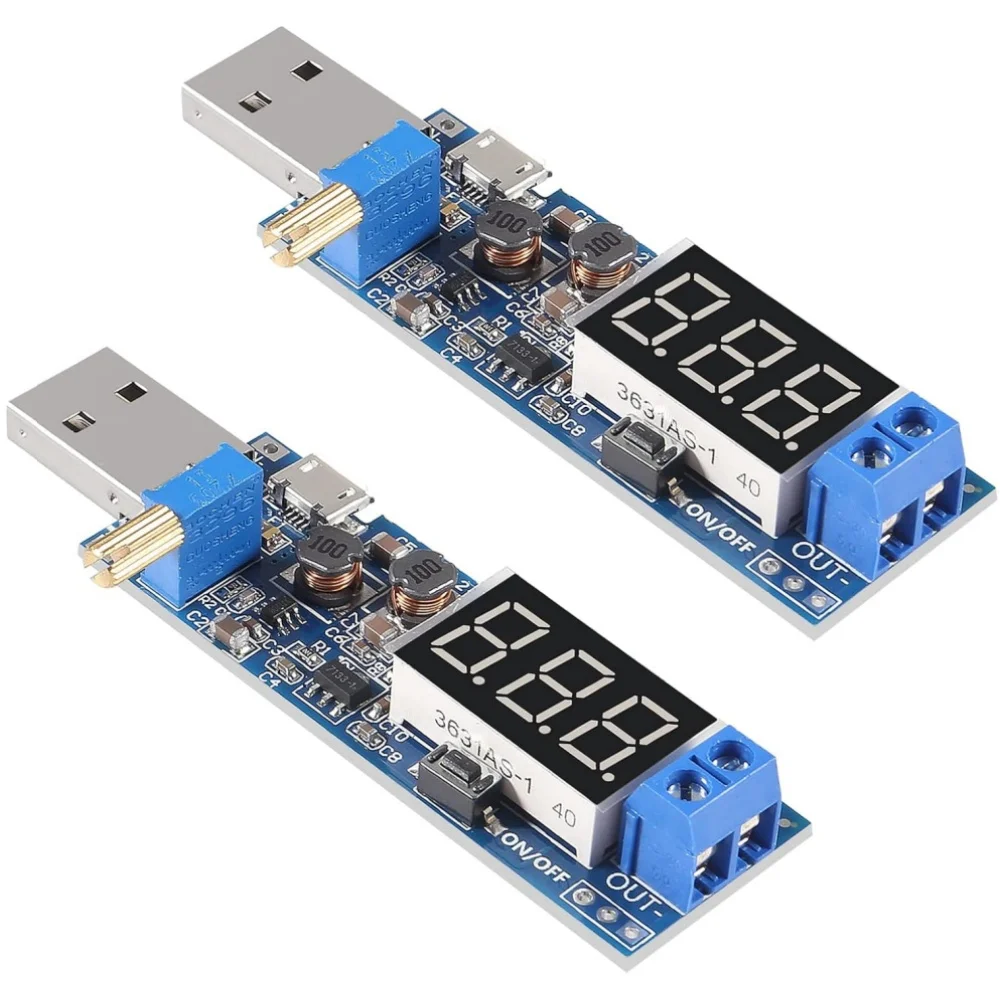 1/2PCS DC-DC 5V zu 3,5V / 12V USB Step UP/Down Netzteil Modul Einstellbare Boost Buck Converter Out DC 1,2V-24V