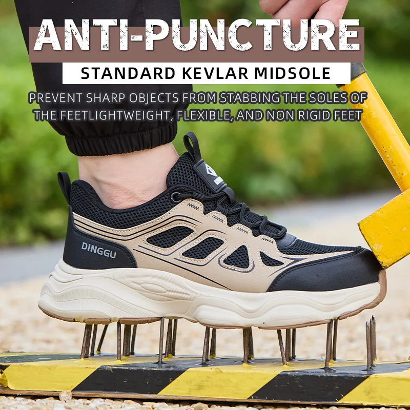 New Labor ProtectionShoes Anti Smashing AntiPiercing Wear-resistant Breathable Safe Shoes  Stand Long Time Without Getting Tired