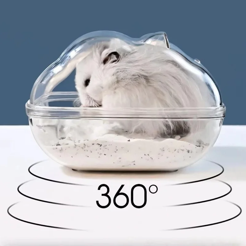 Acrylic Plastic Hamster Toilet Cage Transparent Guinea Pig Hamster Sand Bath Cage Mouse Box Hamster Room Accessories - view 2