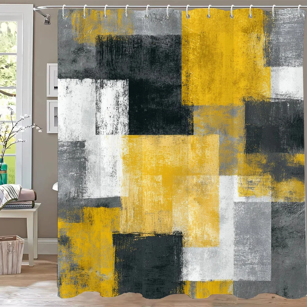 Fashion Simple Art Line Shower Curtains , Waterproof Bathtub Curtain, Home Decoration Creative Personality Bathroom Curtain