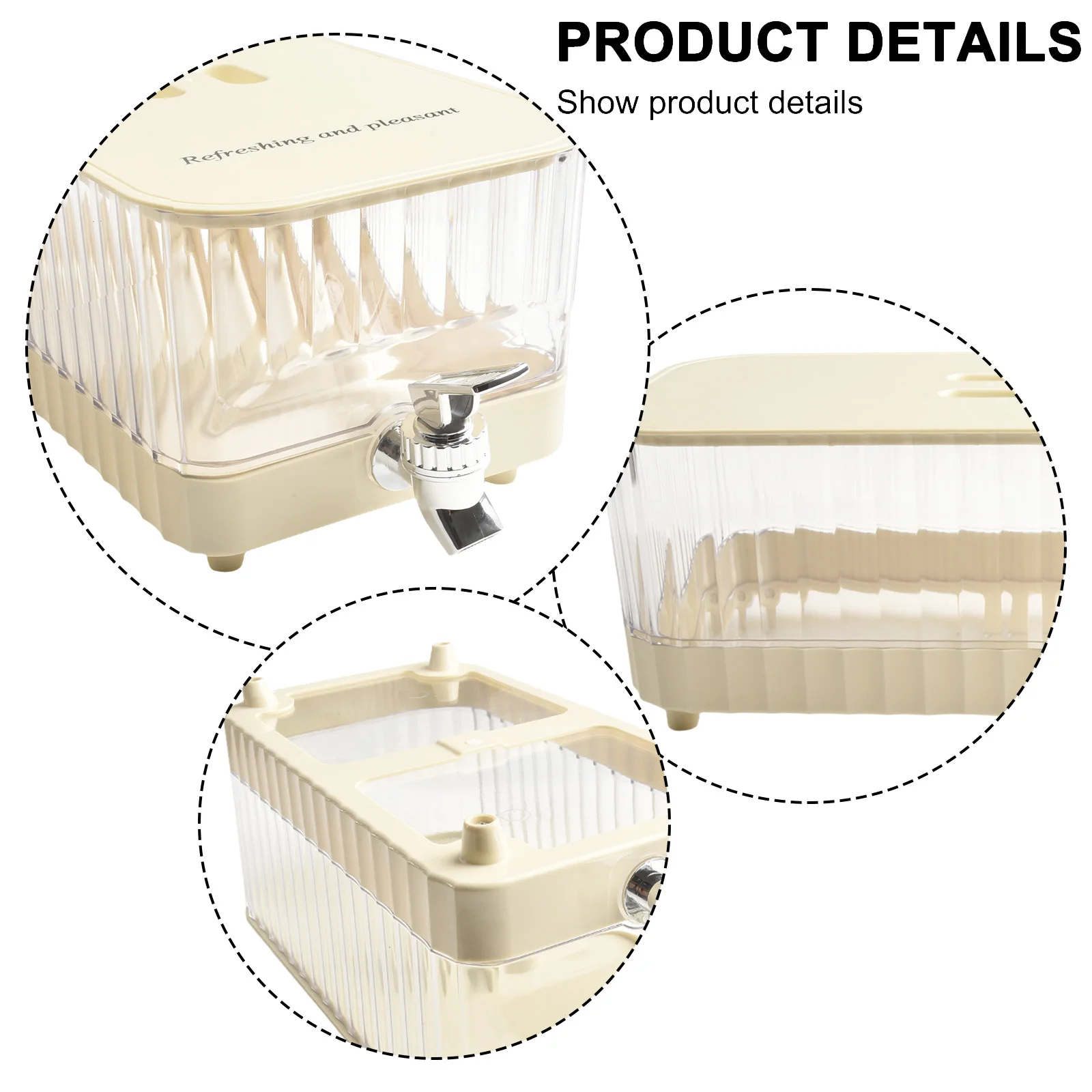 

Drink Dispenser Cold Water Bottle Leakproof PC + ABS Party 12.6 X 6.69 X 5.31inch For Family Gatherings Spigot