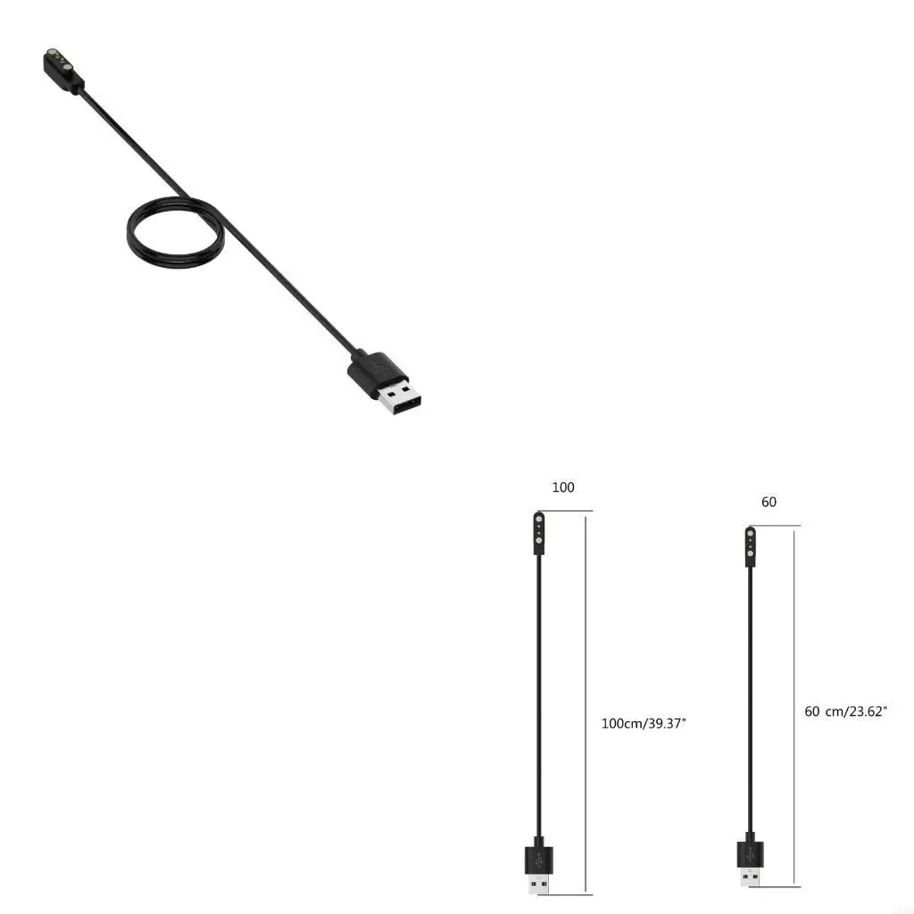 USB Charging Cable 2Pin 0.6M / 1M Long Cord For Kieslect Watch K11