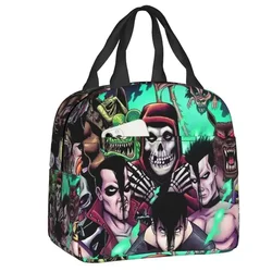 Ghost Misfits Skull Lunch Bag Horror Cooler Thermal Insulated Lunch Box For Women Kids School Children Beach Food Tote Bags