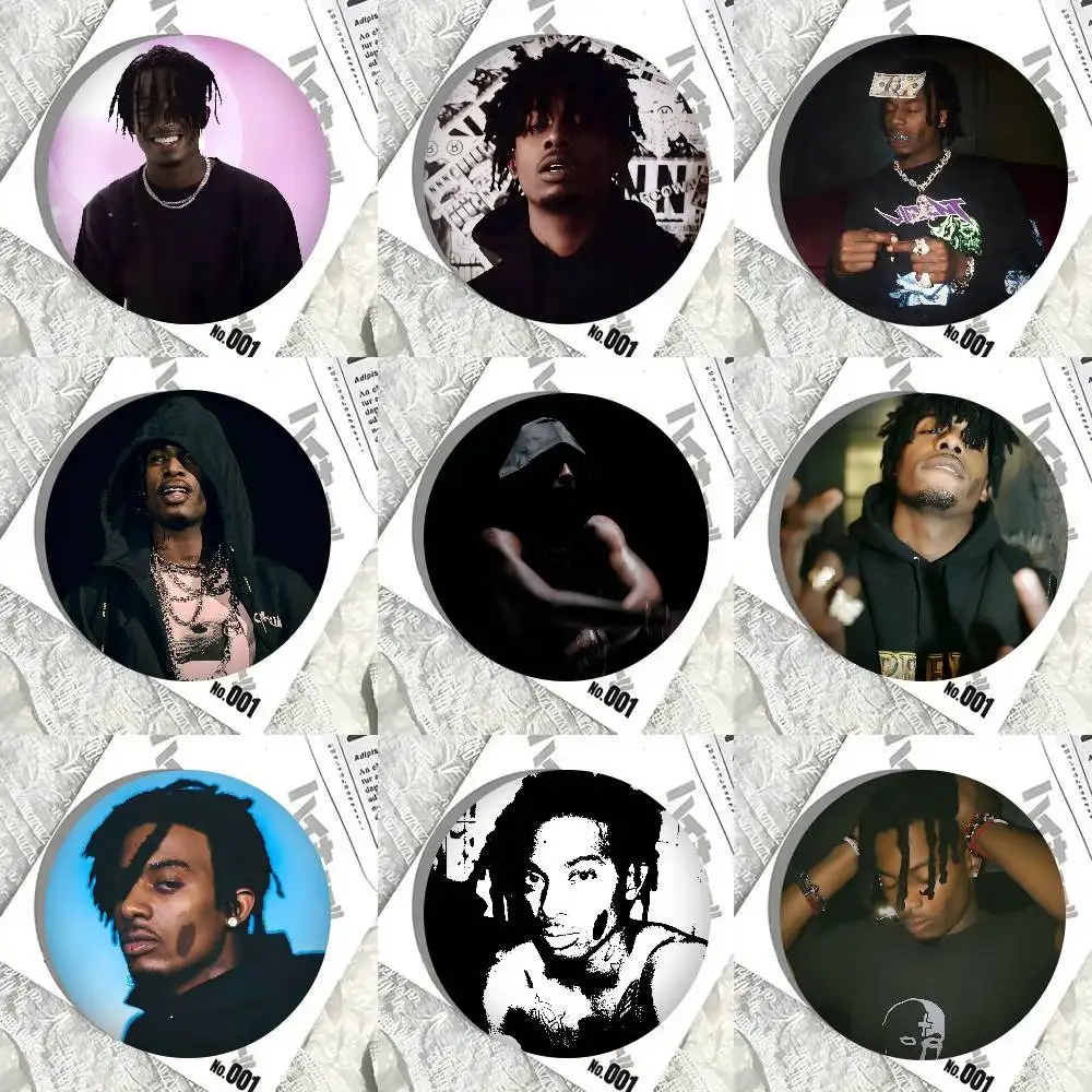 Hip-Hop Playboi Carti Badges 25 32 44 58 75 Mm Round Cosplay Pin Decor Fans Collect Friends Gifts Brooch Souvenir