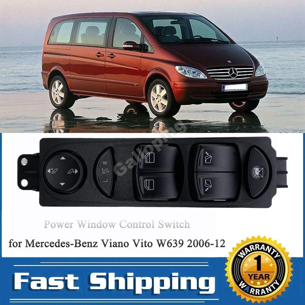 Front Dirver Door Auto Window Main Switch Control Regulator Button for Mercedes-Benz Vito W639 Sprinter II 906 6395451313