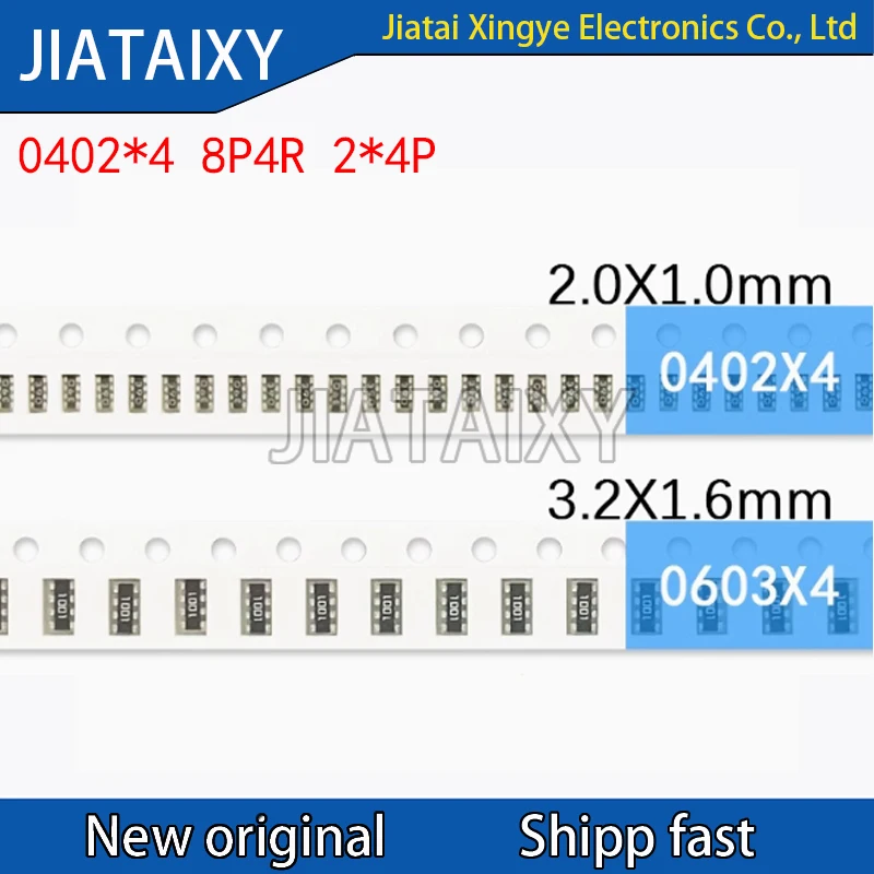 

100pcs 5% 0402*4 8P4R 2*4P SMD Network Resistor Array 0 4.7 5.1 10 22 33 47 49.9 51 100 220 1K 2K 3.3K 10K 100K 470K Ohm 0R~1M