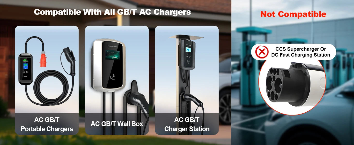 Kolanky GBT auf Typ 2 EV-Ladegerät-Konverter-Adapter 16 A 32 A zum EVSE-Laden GB auf IEC 62196 Typ2 Standard-EV-Ladegerät-Adapter – Detail 4